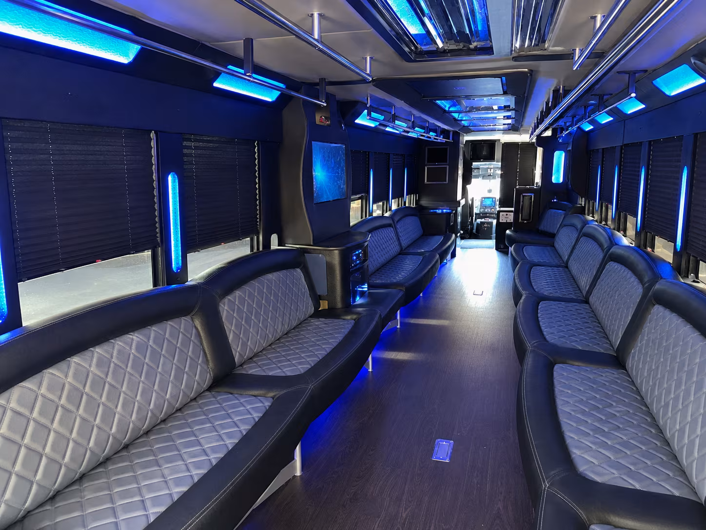 18 Passenger Party Bus Inside
