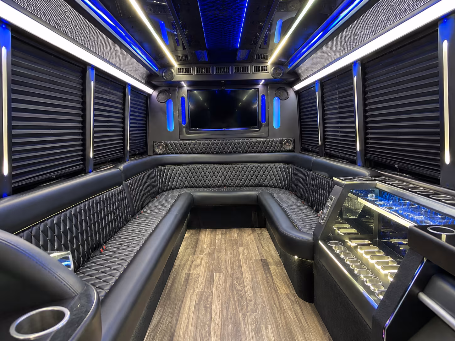 20 Passenger Party Bus Interior