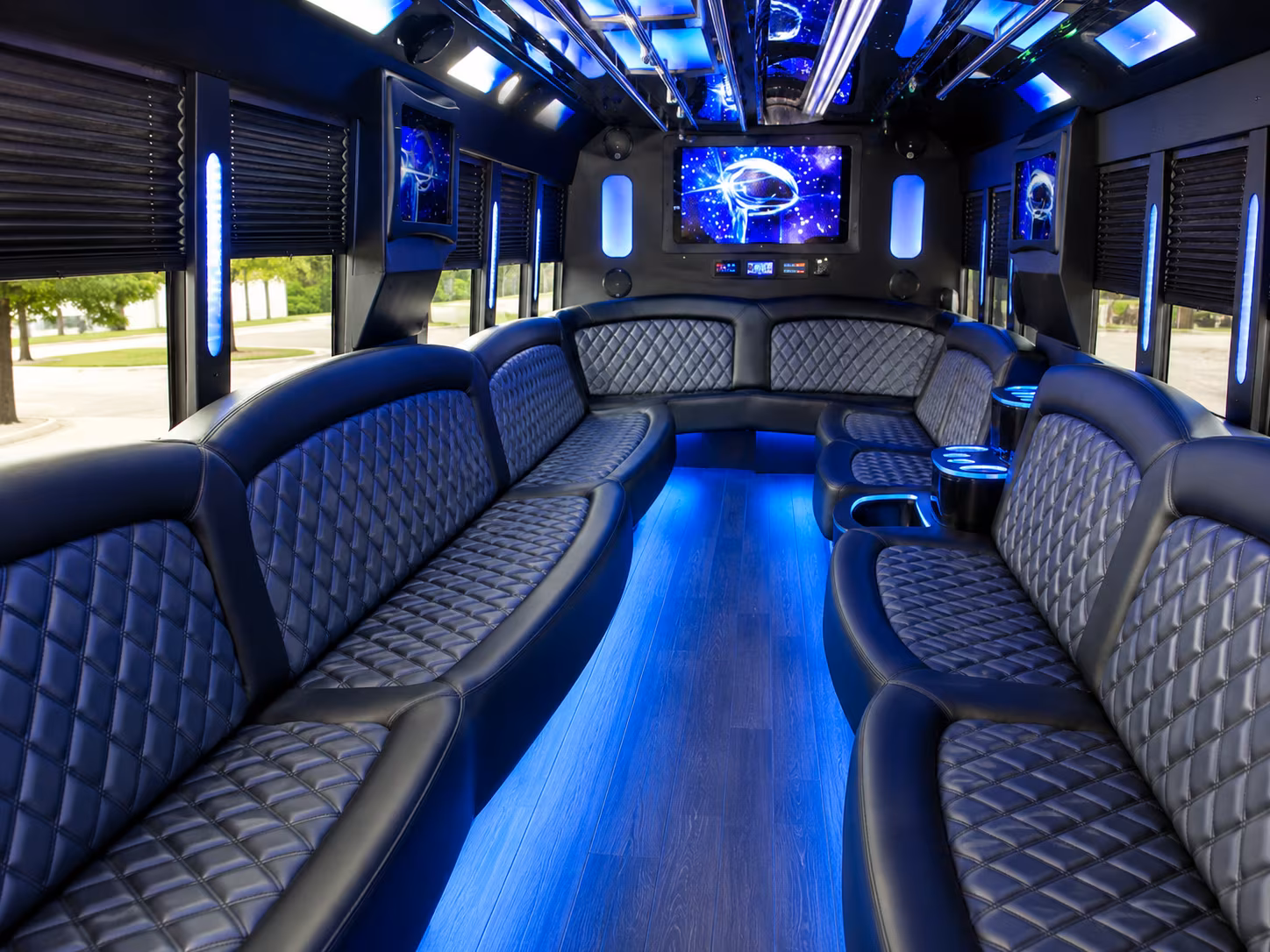 28 Passenger Party Bus Interior