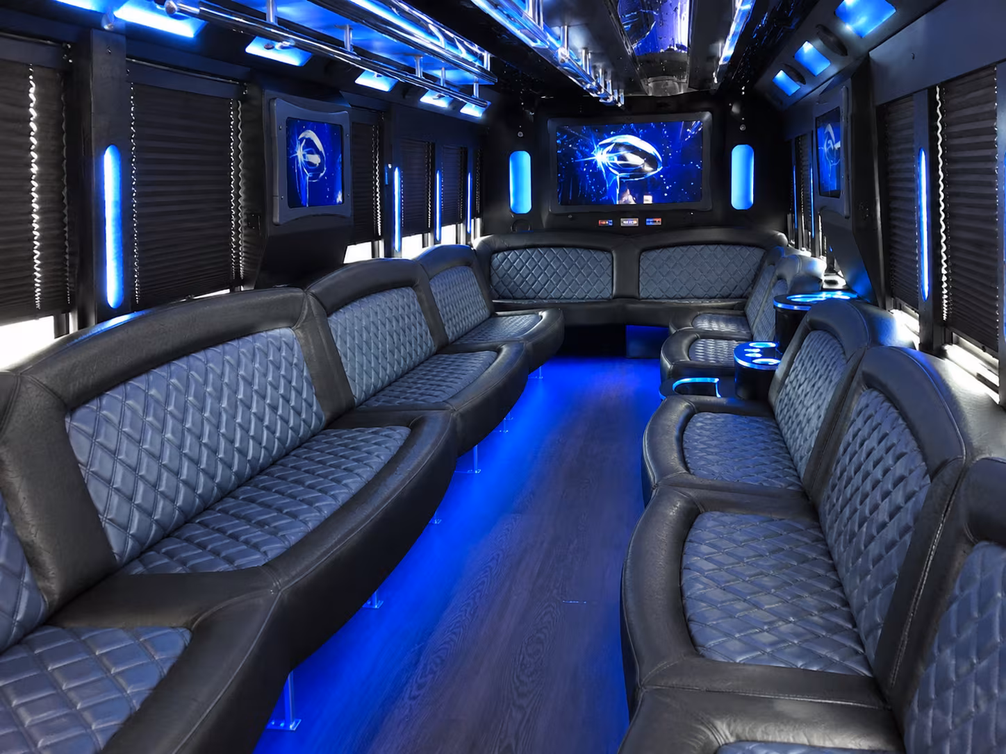Group beside a Mercedes Sprinter limo in Hillsboro
