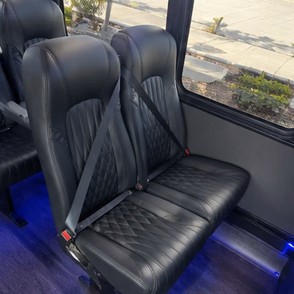 Hillsboro Airport Shuttle & Transportation party bus interior