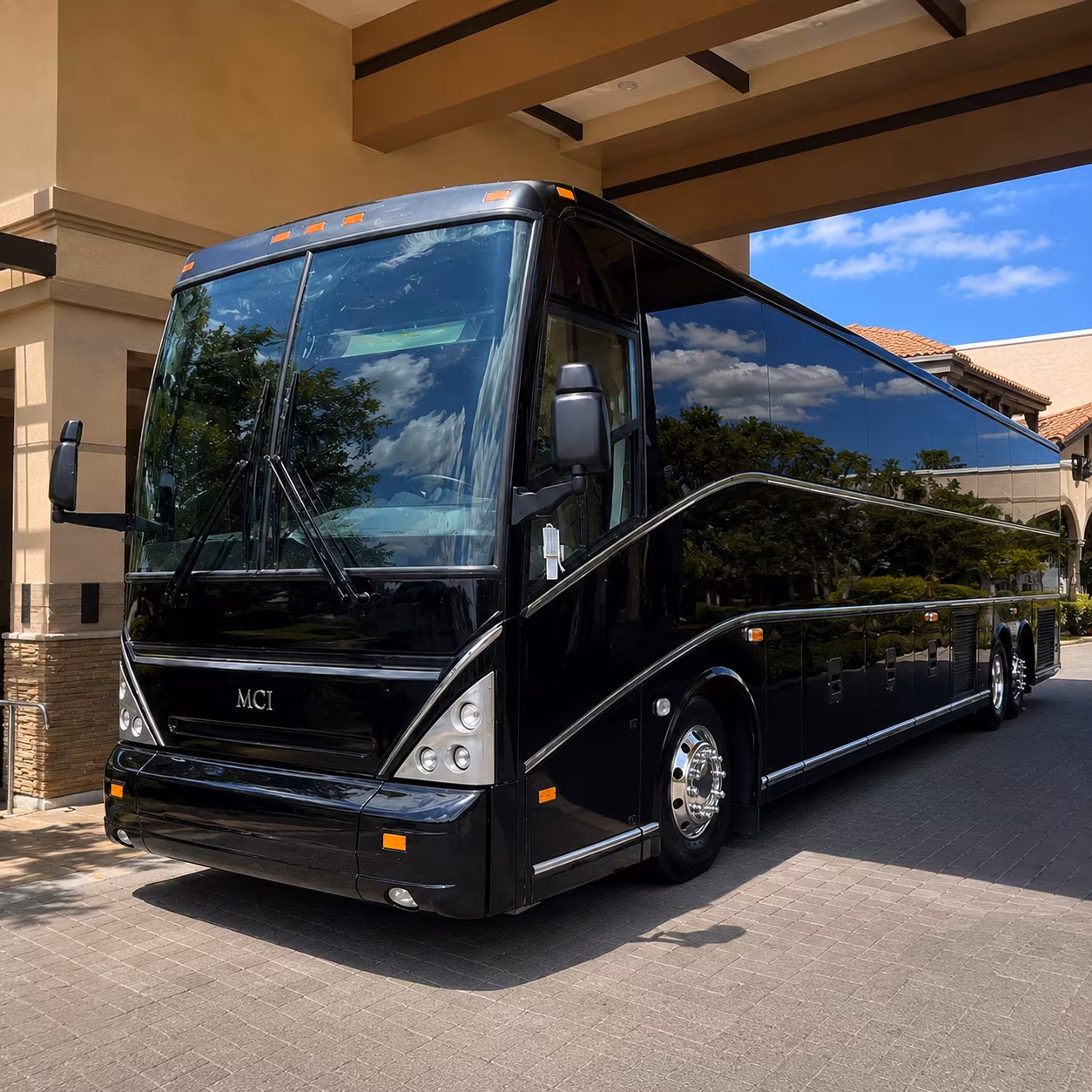 Hillsboro Corporate Transportation party bus exterior
