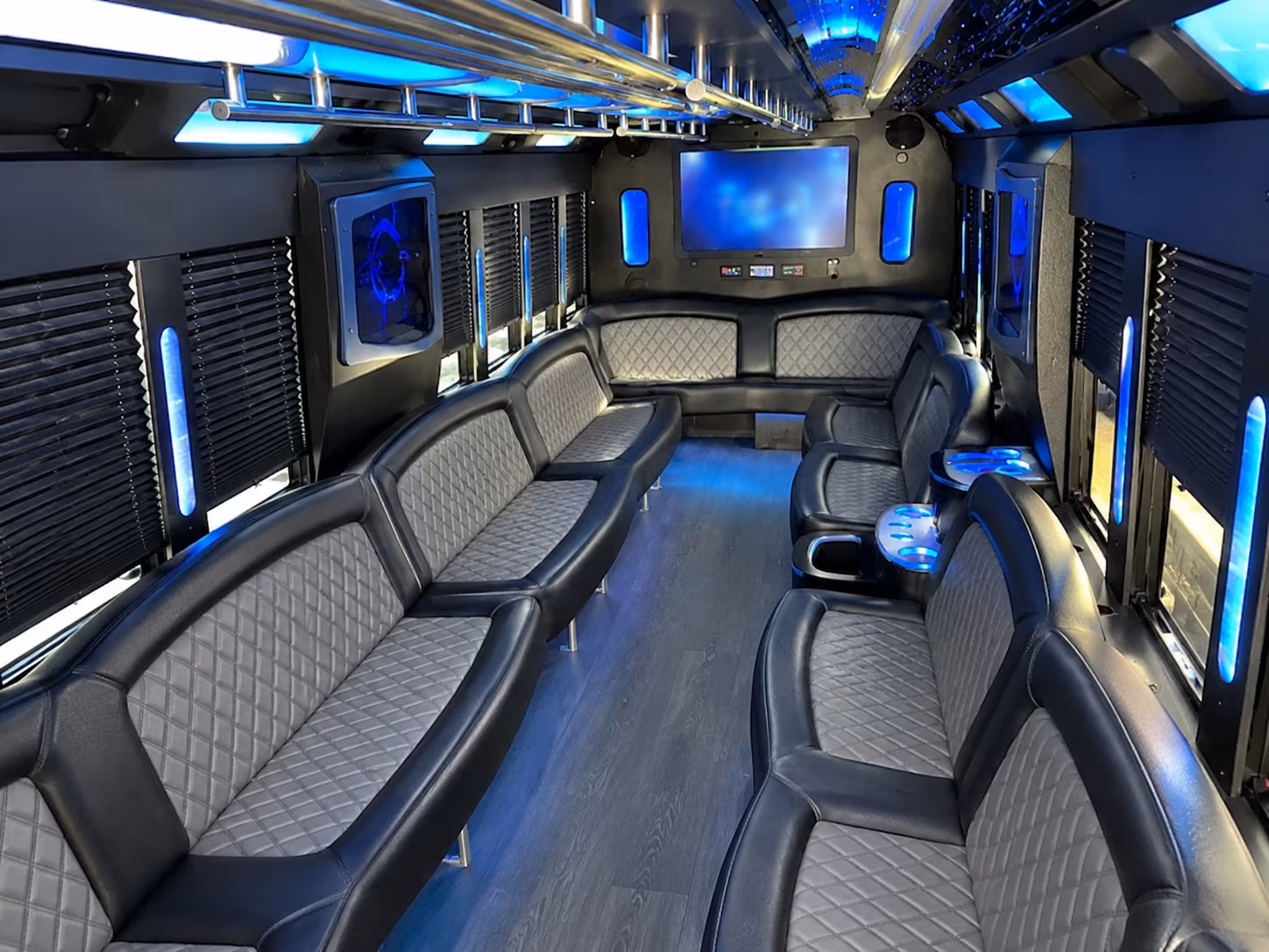 Hillsboro Private Event Transportation party bus interior