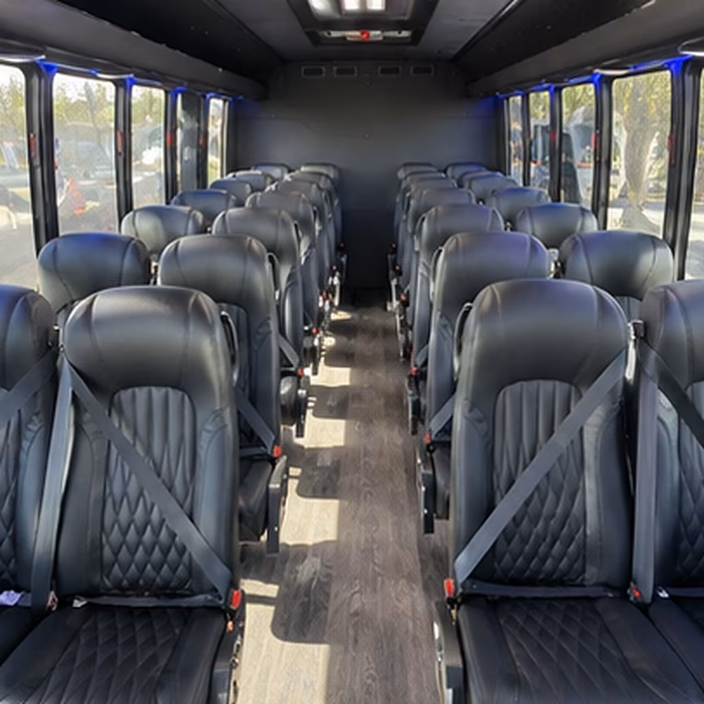 Hillsboro School Event Transportation party bus interior