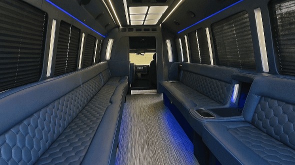 20 passenger party bus interior