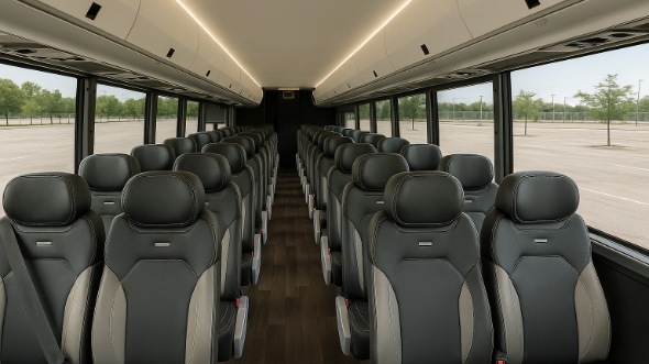 Interior of Charter Bus Company Hillsboro's 28 Passenger Minibus in Hillsboro