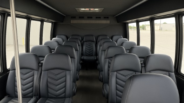 Interior of Charter Bus Company Hillsboro's 30 Passenger Minibus in Hillsboro