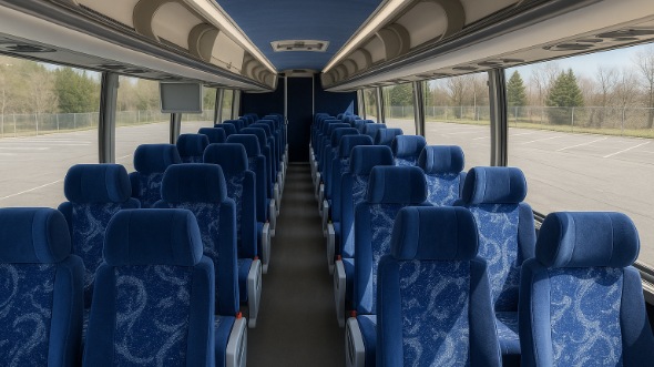 Interior of Charter Bus Company Hillsboro's 40 Passenger Charter Bus in Hillsboro