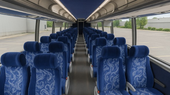 Interior of Charter Bus Company Hillsboro's 45 Passenger Charter Bus in Hillsboro