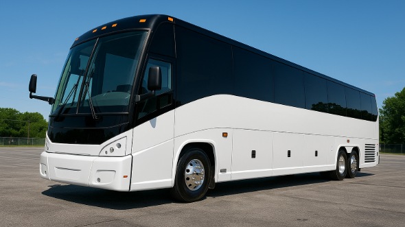 Exterior of Charter Bus Company Hillsboro's 46 Passenger Charter Bus in Hillsboro