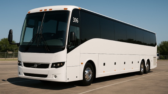 Exterior of Charter Bus Company Hillsboro's 56 Passenger Charter Bus in Hillsboro
