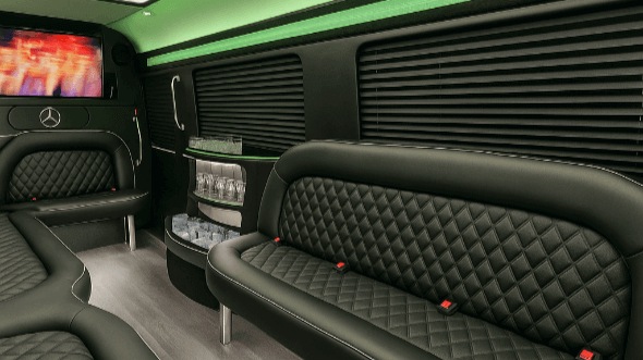 hillsboro 14 passenger sprinter limousine interior